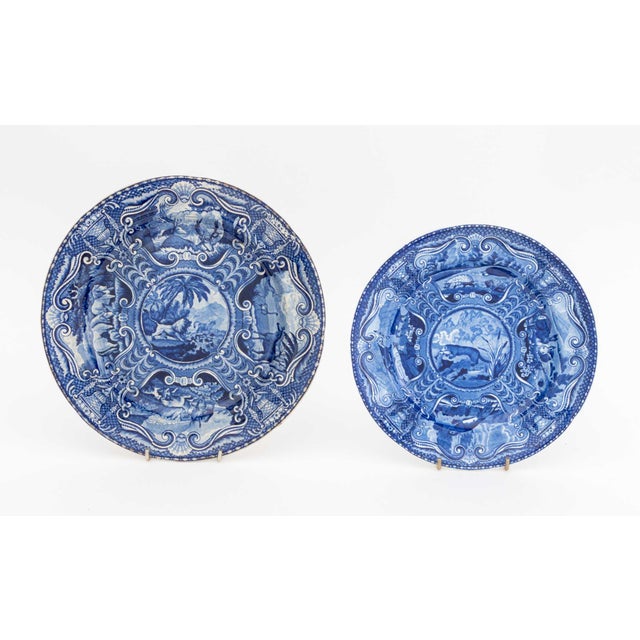 English Flow Blue Transferware Tableware, 20 Pcs. For Sale - Image 9 of 14