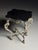 Traditional French Side Table in Hand-Carved Wood with Marble Top For Sale - Image 3 of 18