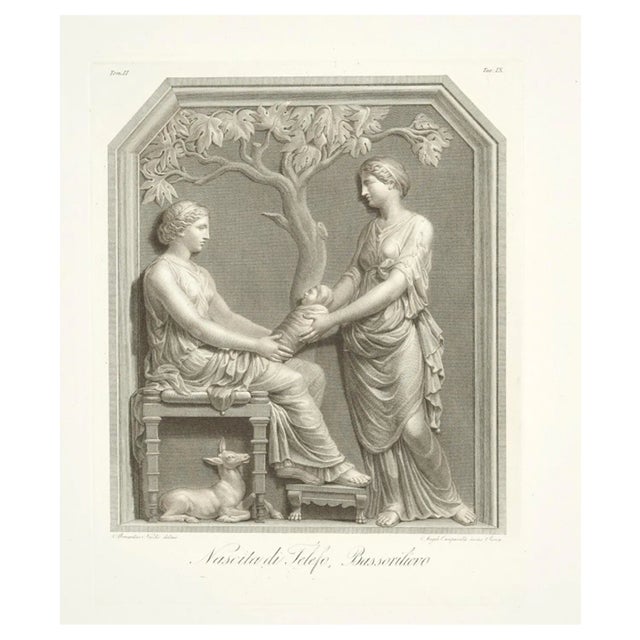 Angelo Campanella, Birth of Telefon, Original Etching on a Bas-Relief For Sale