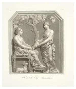 Angelo Campanella, Birth of Telefon, Original Etching on a Bas-Relief