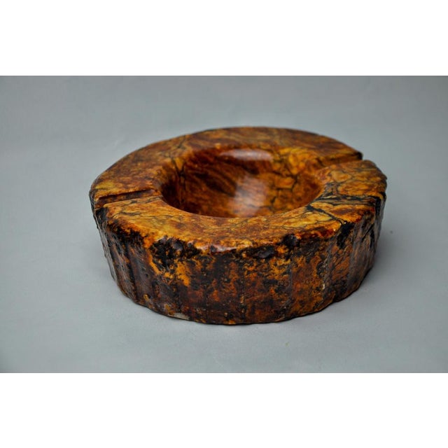 Ocher Alabaster Ashtray attributed to Romano Bianchi, Italy, 1970s For Sale - Image 4 of 8