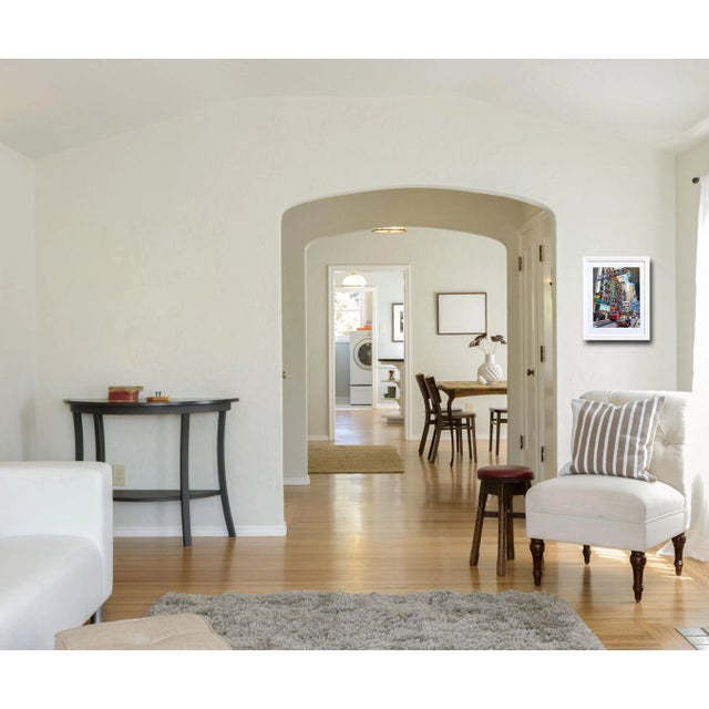 White Fast Glimpse Hong Kong - Colorful City Still Life Mixed Media Original Artwork by Fabio Coruzzi For Sale - Image 8 of 9