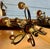 Black Mid 20th Century Neoclassic Arrow Italian Hand Carved Black Gold Painted Wood 6 Light Chandelier For Sale - Image 8 of 12