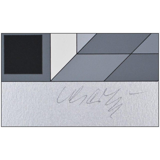 Victor Vasarely 1980s Composition Silver, Victor Vasarely For Sale - Image 4 of 6