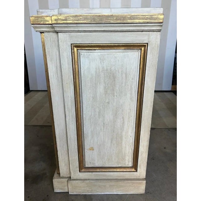 Neoclassical Early 20th Century Gilt and Paint Decorated Neoclassical Style Cabinet From Newel For Sale - Image 3 of 6