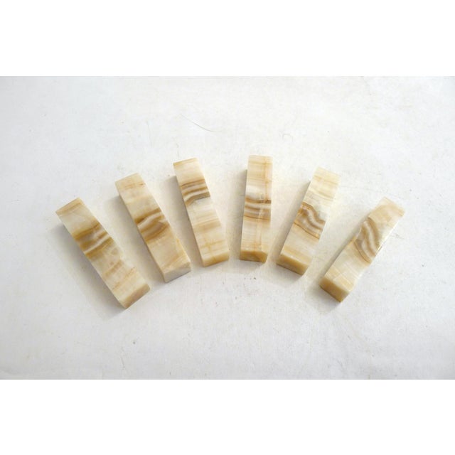 Knife Rests Veined Onyx, 1960s, Set of 6 For Sale - Image 3 of 8