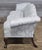 Late 20th Century Baker Chippendale Mahogany Camel Back Sofa Claws & Ball Feet Blue Damask Fabric For Sale - Image 9 of 10