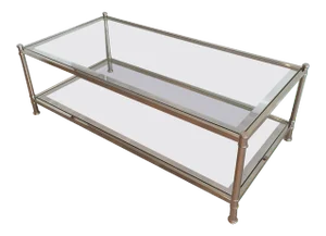 Large Chrome Coffee Table, circa 1970