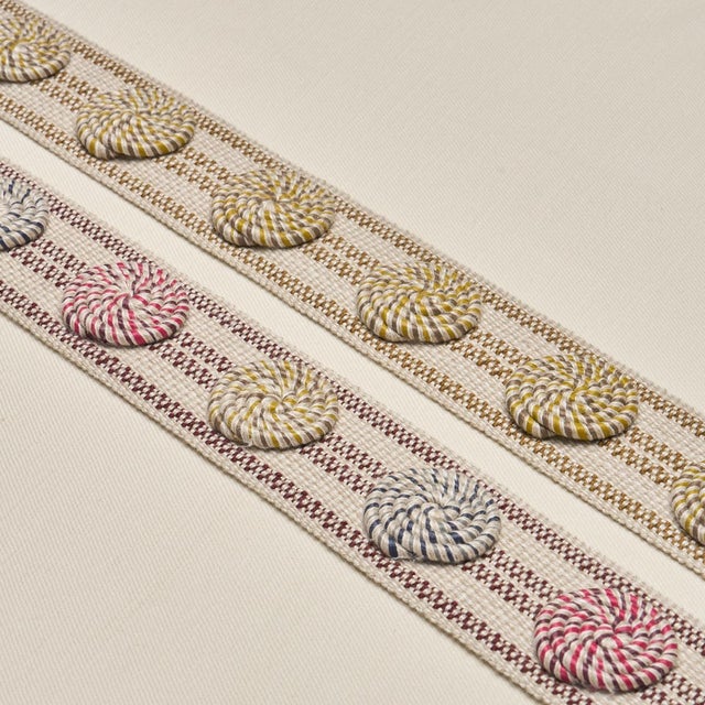 Traditional Sample - Schumacher The City'S Silent Lines Tape Trim In Chartreuse For Sale - Image 3 of 4