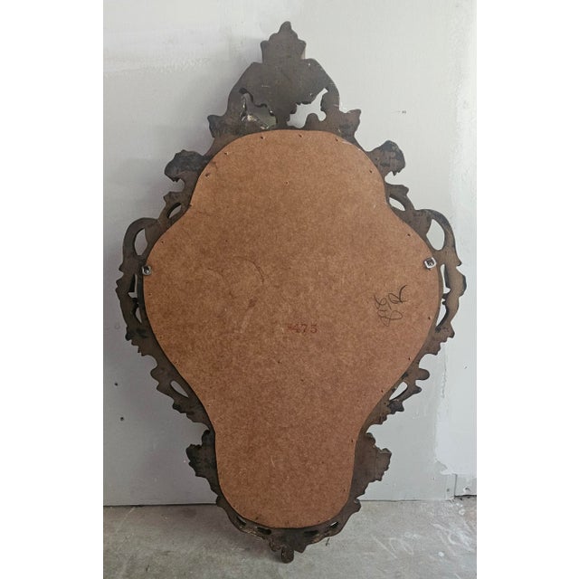Mid 20th Century Vintage French Provincial Gilt Wood Wall Mirror For Sale - Image 5 of 10