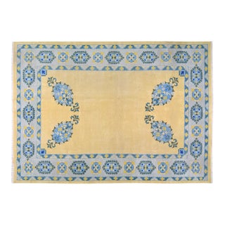 Vintage Chinese Art Deco Hand Knotted Wool Rug,09'09'' X 14'00'' For Sale