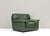 1970s Roche Bobois Lounge Armchair in Original Green Patinated Leather 1970 For Sale - Image 5 of 17