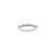 Metal 14k White Gold Minimal Baguette Ruby & Diamond Stackable Half Eternity Ring in Size 5.5 For Sale - Image 7 of 14