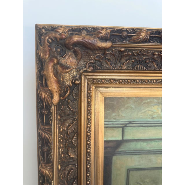 1990s 1990s Reproduction Oil on Canvas Italian Gentlemen For Sale - Image 5 of 5