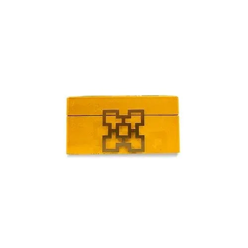 Contemporary Asian Yellow Jewelry Box, Small Size For Sale In New York - Image 6 of 6