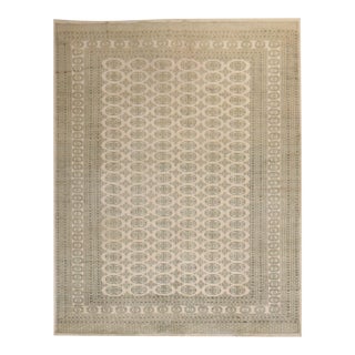 Vintage Neutral Color Bokhara Rug - 7' x 9'6" For Sale