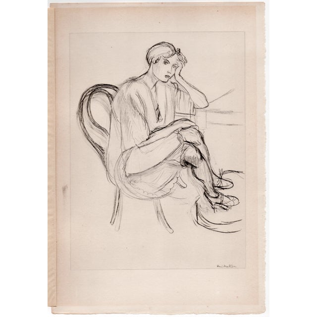 Henri Matisse Sitting Girl Lithograph on paper Year of conception: 1910s Year of execution: 1920 Overall size: 305 x 213...