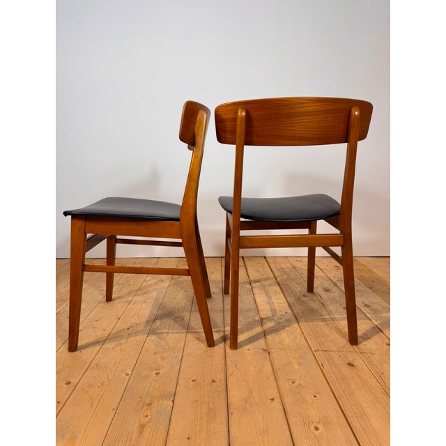 Pair of Vintage Teak Dining Chairs – Denmark (1960s)