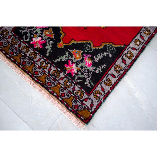 Textile 1960s Hand Knotted Door Mat, Entryway Rug, Bath Mat, Kitchen Decor, Small Rug, Turkish Rug - 1'11" X 3' For Sale - Image 7 of 13