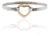 18k(750) Yellow Gold and Tiffany & Co 925 Sterling Silver Heart Bangle Bracelet For Sale