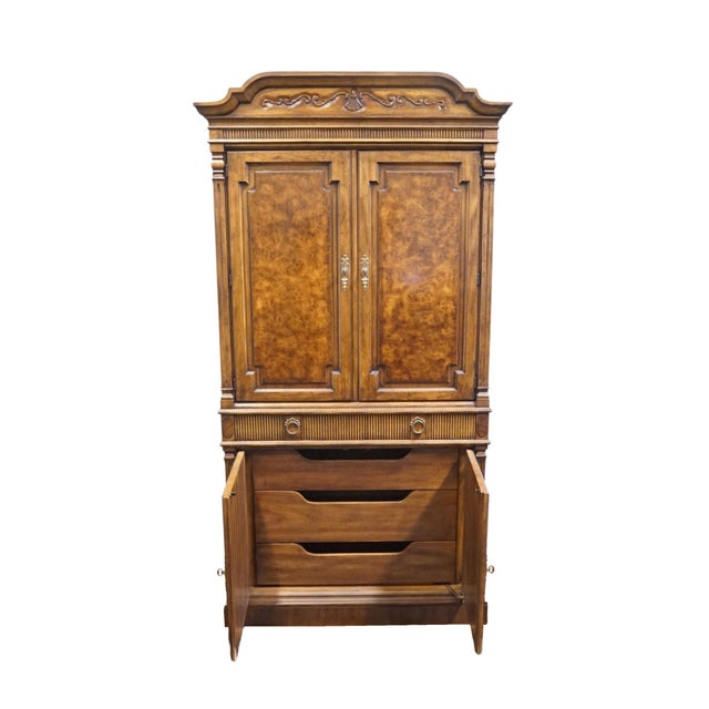 Drexel Heritage Cameo Classics Italian Neoclassical Tuscan Style 41" Clothing Storage Armoire 191-440 For Sale - Image 9 of 18