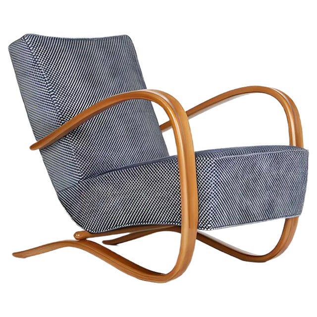 Art Deco Model H 269 Lounge Chair by Jindřich Halabala for UP Závody, 1930s For Sale
