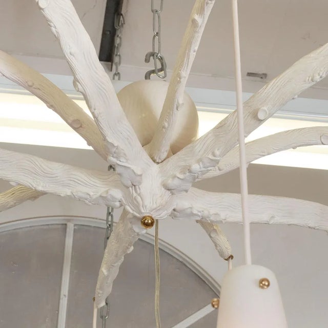 Carved Wood Tree Branch Chandelier by Carlos Villegas For Sale - Image 10 of 11