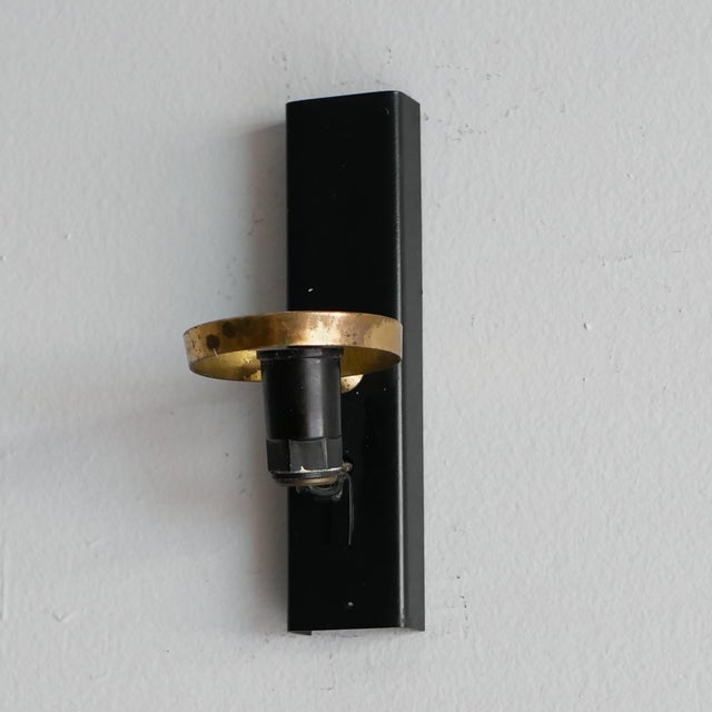 Wall Light in Acrylic Glas and Brass, 1950, Set of 2 For Sale - Image 10 of 11
