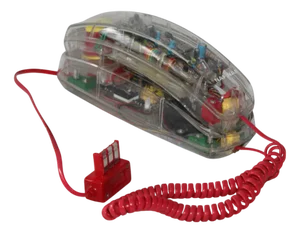 Clear Transparent Land Line Phone, France, 1995