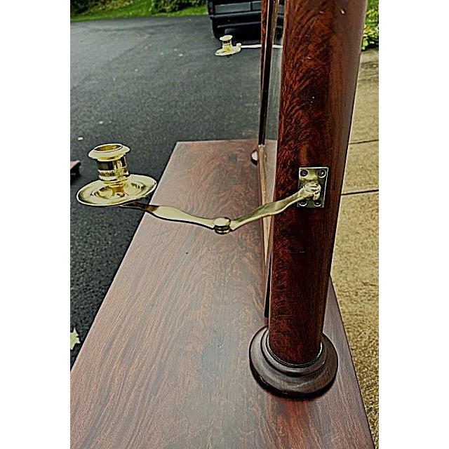 Outstanding Antique Empire Mahogany Mirrored Kneehole Dressing Table or Vanity For Sale - Image 12 of 18