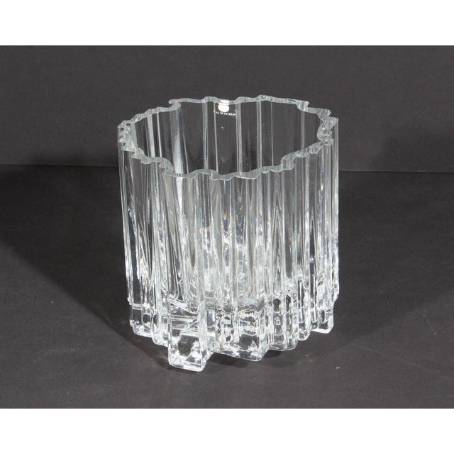 Iittala Tapio Wirkkala 1970s “Arcadia” Iittala Crystal Vase For Sale - Image 4 of 8