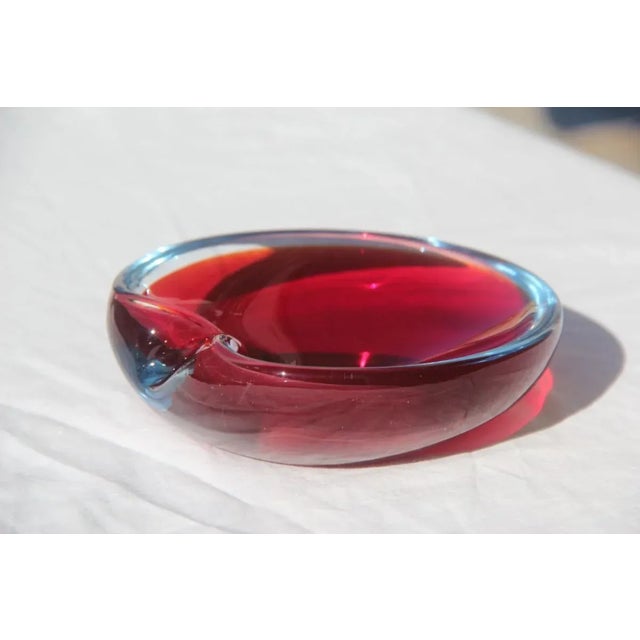 Mid-Century Modern Mid-Century Red Murano Glass Bowl from Seguso, 1960s For Sale - Image 3 of 6