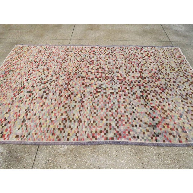 Galerie Shabab Collection Checkered Vintage Turkish Anatolian Accent Rug For Sale In New York - Image 6 of 10