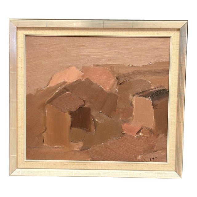 Rolf Magnusson, Muted Landscape, 1950s, Oil on Canvas, Framed For Sale