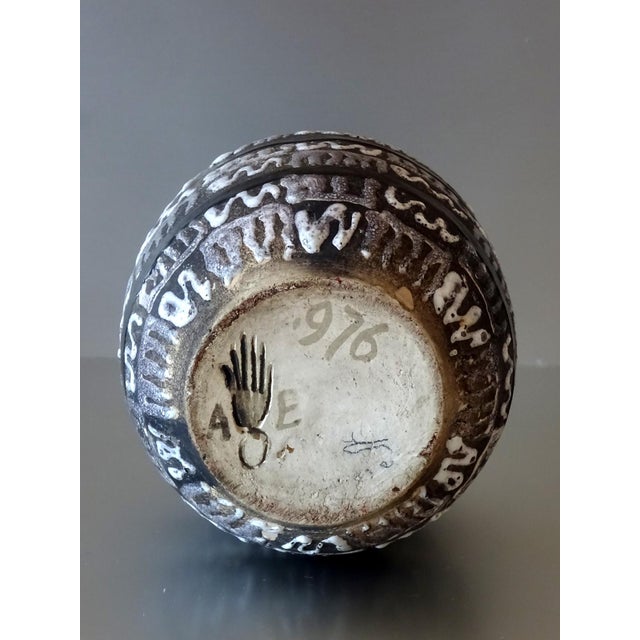 Black Scandinavian Ceramic Vase, 1960s For Sale - Image 8 of 10