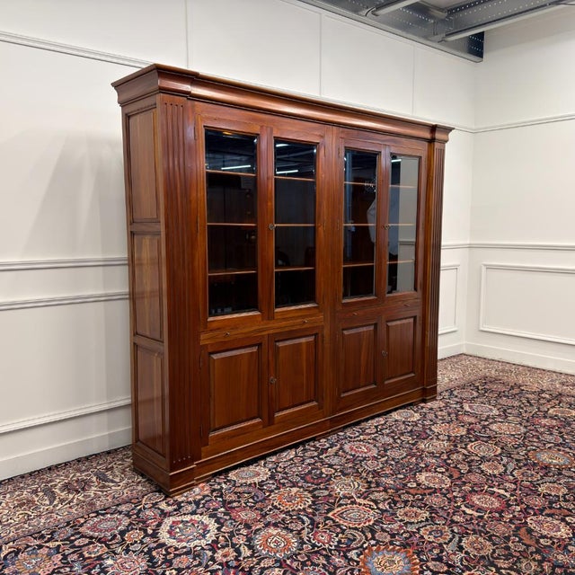 Classic English Bookcase with Columns For Sale - Image 4 of 18