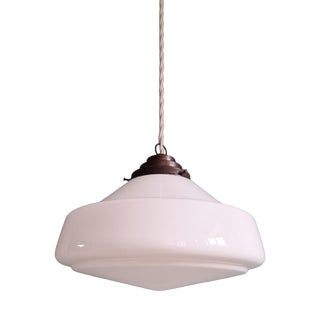 Art Deco Phililite Series Pendant Light in White Opaline Glass from Philips, 1930s For Sale