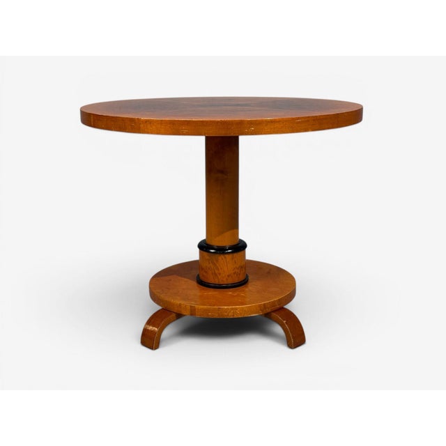 Swedish Art Deco, End Table, Birch, Ebonized Wood, Sweden, 1930s For Sale - Image 4 of 9