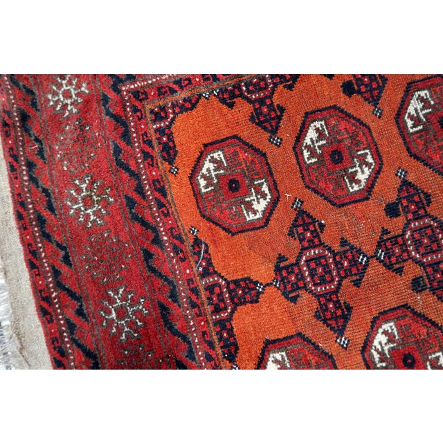 1920s 1920s, Handmade Antique Afghan Baluch Rug 3.8' X 4.8' For Sale - Image 5 of 13
