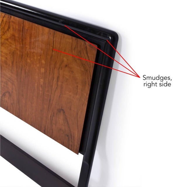 John Stuart and Mount Airy Modern King Size Bed Headboard Walnut and Dark Wood For Sale - Image 10 of 11