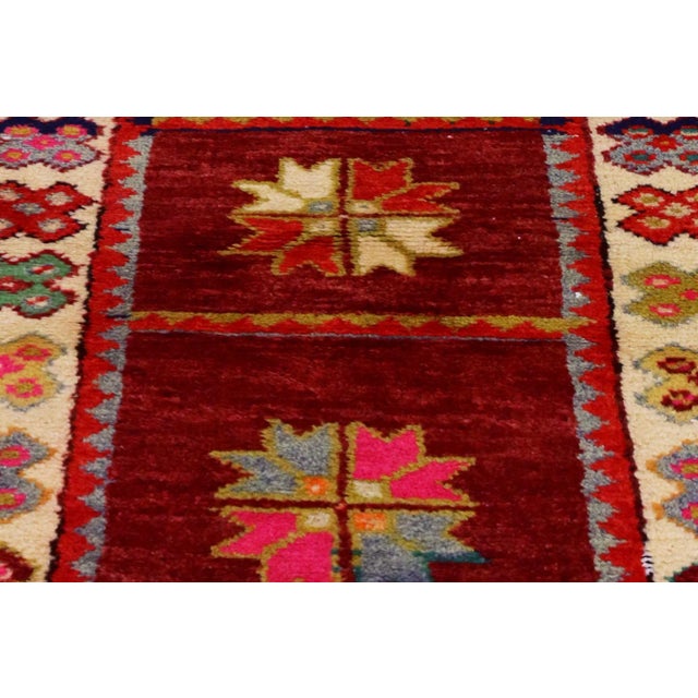 Mid 20th Century Colorful Vintage Turkish Oushak Rug - 02'06 X 04'03 For Sale - Image 5 of 6