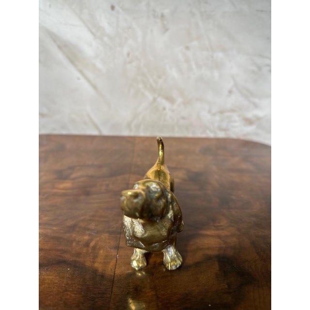 Vintage Basset Hound in Brass, 1960s For Sale - Image 4 of 11