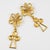 1980s Rochas Gilded Metal and Red Enamel Clip Earrings For Sale - Image 5 of 7