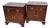 1980s Baker Furniture Chippendale Carved Mahogany Nightstands With Brass Hardware — Pair For Sale