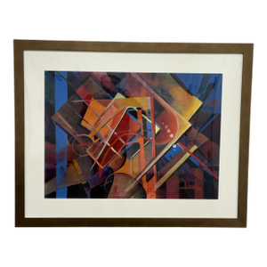 Ann Arnold "Abstractly So" Abstract Painting, Framed