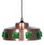 Space Age Hanging Lamp in Colored Glass For Sale
