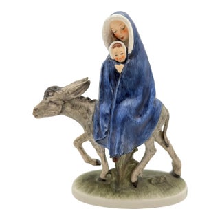 Vintage 1950s Goebel West Germany “Flight Into Egypt” Nativity Figurine – Mary & Child on Donkey For Sale