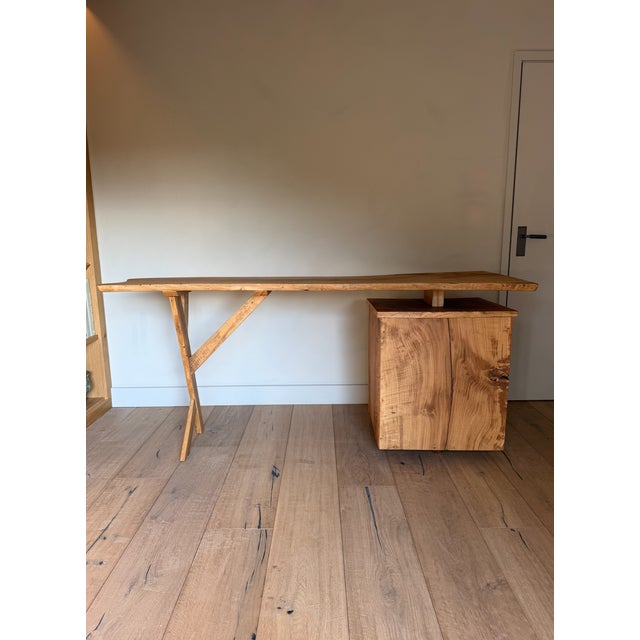 Vintage Oak Live Edge Desk, 2010s For Sale - Image 12 of 12