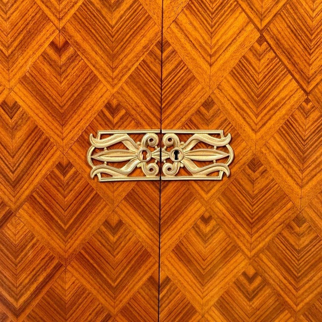 French Art Deco Marquetry Sideboard, Buffet, Rosewood, Walnut, Marquetry, Palatial For Sale - Image 11 of 13