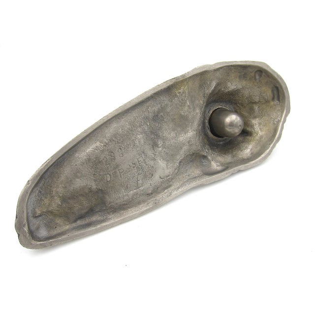 Vintage French Art Nouveau Inkstand in Pewter For Sale - Image 9 of 13